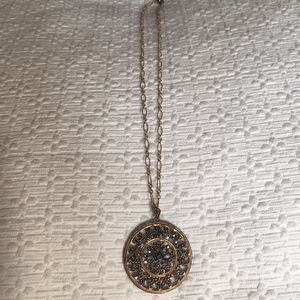 Silver 925 dipped in gold necklace with medallion